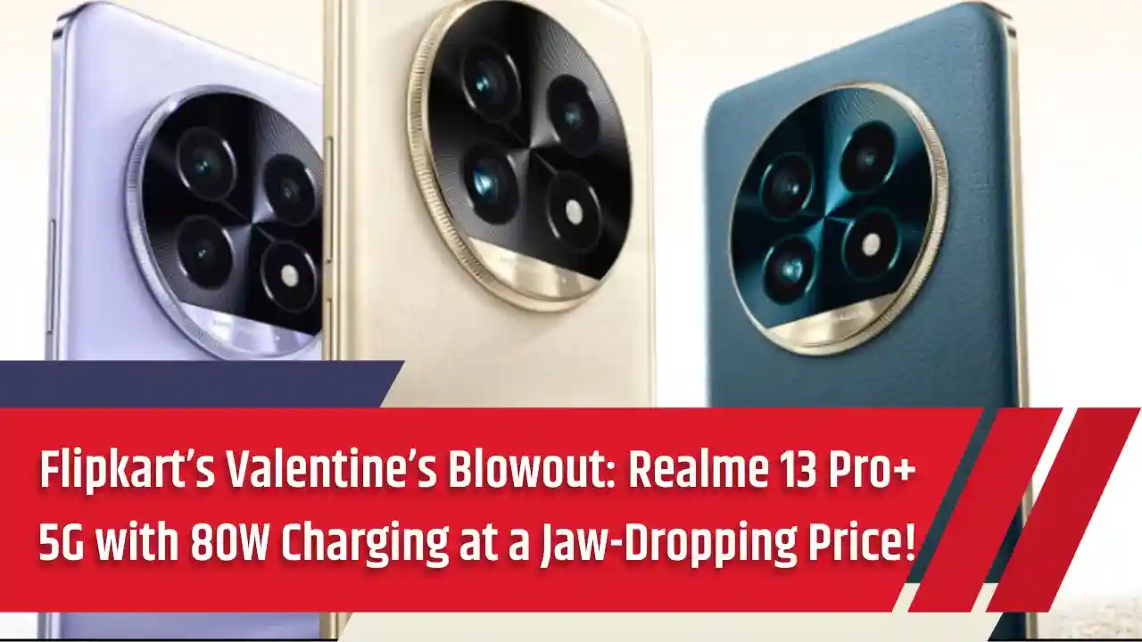 Flipkart’s Valentine’s Blowout: Realme 13 Pro+ 5G with 80W Charging at a Jaw-Dropping Price!