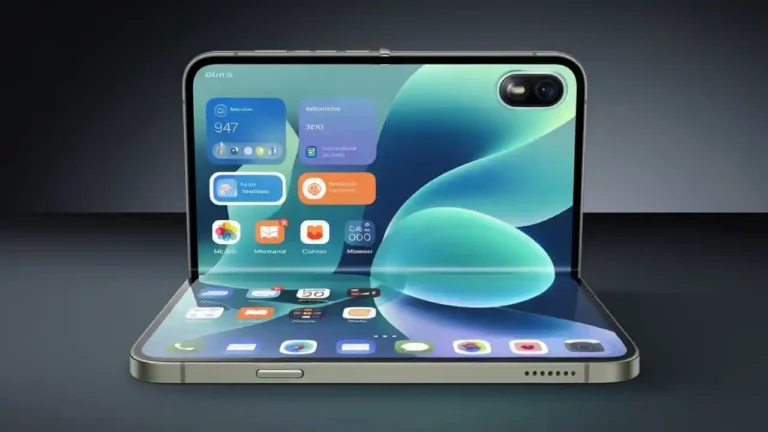 Concept render of Apple Foldable iPhone with a 7.8-inch inner display unfolded