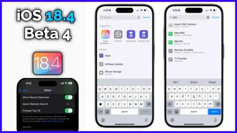 iOS 18.4 Beta update screen on iPhone